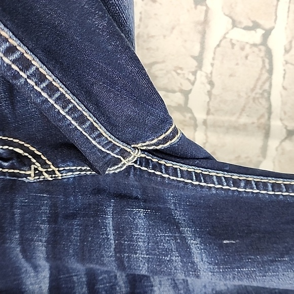 Silver  Jeans Suki Mid Rise Straight Leg Dark Blue Wash 29W - Picture 14 of 16